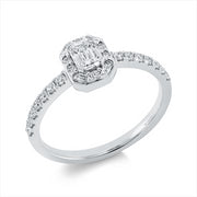 Ring    aus 750/-18 Karat Weißgold mit 25 Diamanten 0