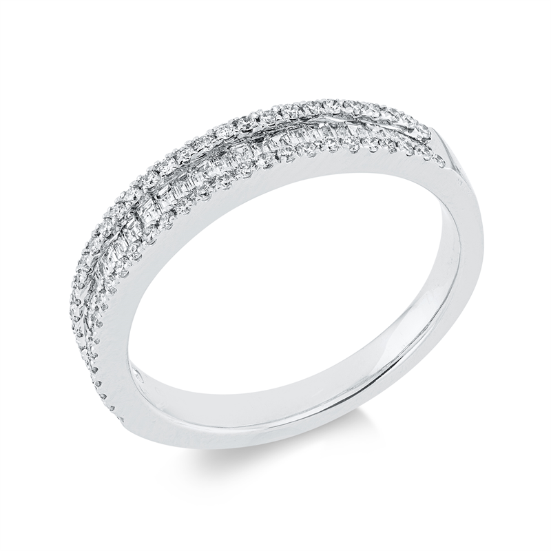 Ring    aus 750/-18 Karat Weißgold mit 84 Diamanten 0