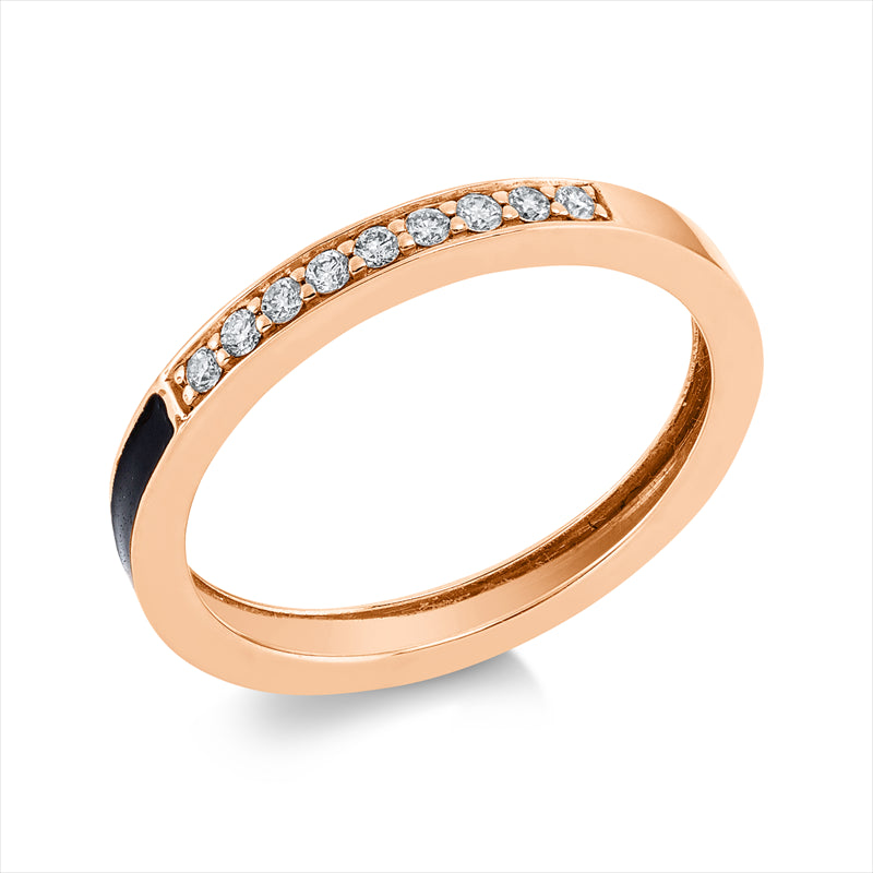 Ring    aus 750/-18 Karat Rotgold mit 9 Diamanten 0