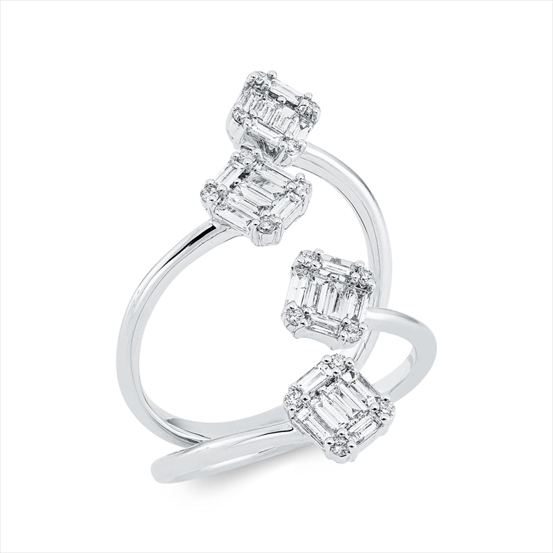 Ring    aus 750/-18 Karat Weißgold mit 40 Diamanten 0