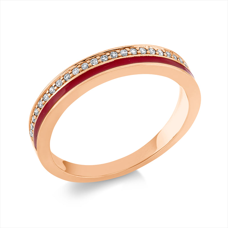 Ring    aus 750/-18 Karat Rotgold mit 26 Diamanten 0