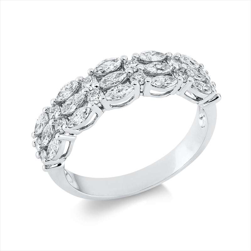Ring    aus 750/-18 Karat Weißgold mit 27 Diamanten 1