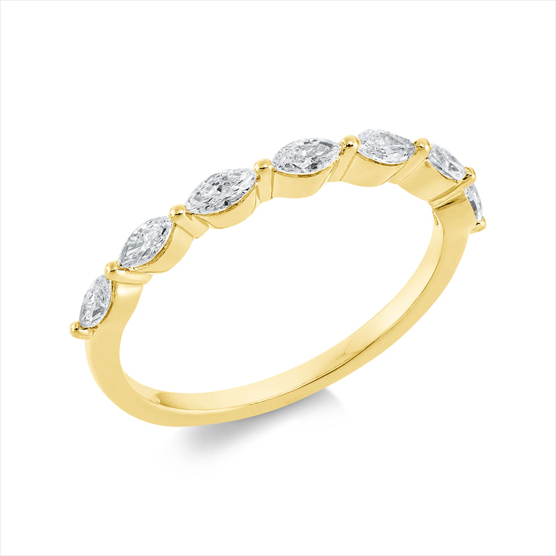 Ring    aus 750/-18 Karat Gelbgold mit 7 Diamanten 0