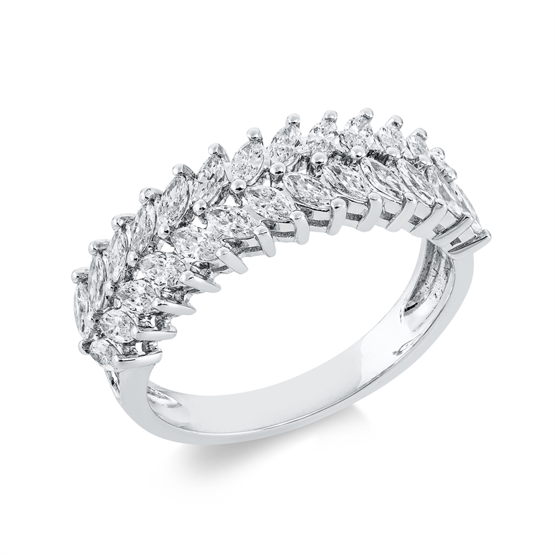 Ring    aus 750/-18 Karat Weißgold mit 26 Diamanten 0