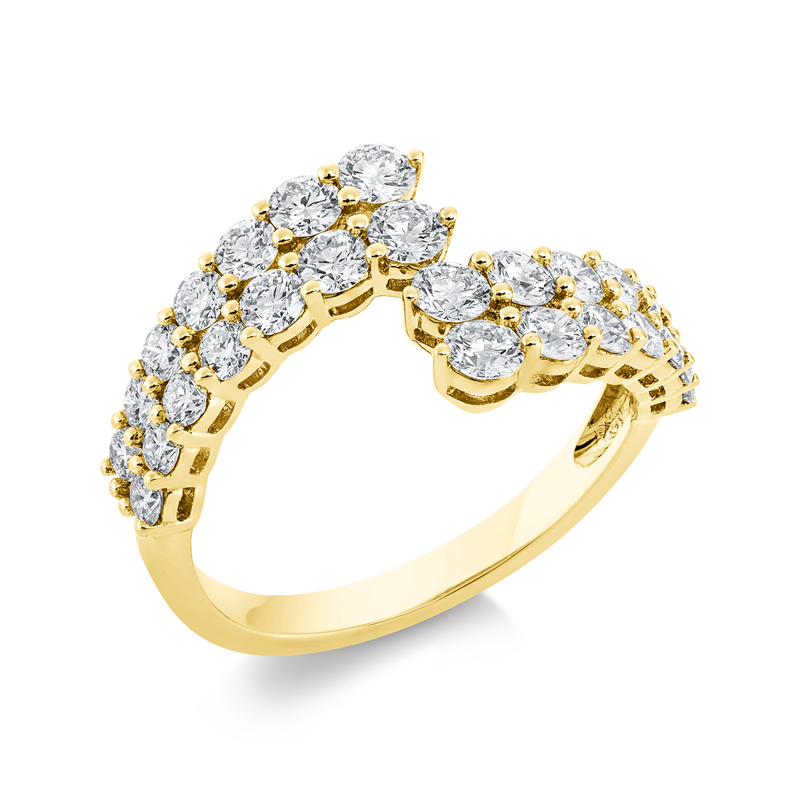 Ring    aus 750/-18 Karat Gelbgold mit 28 Diamanten 1