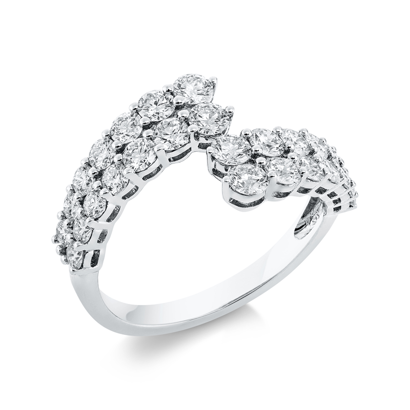 Ring    aus 750/-18 Karat Weißgold mit 28 Diamanten 1