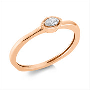 Ring    aus 750/-18 Karat Rotgold mit 1 Diamant 0