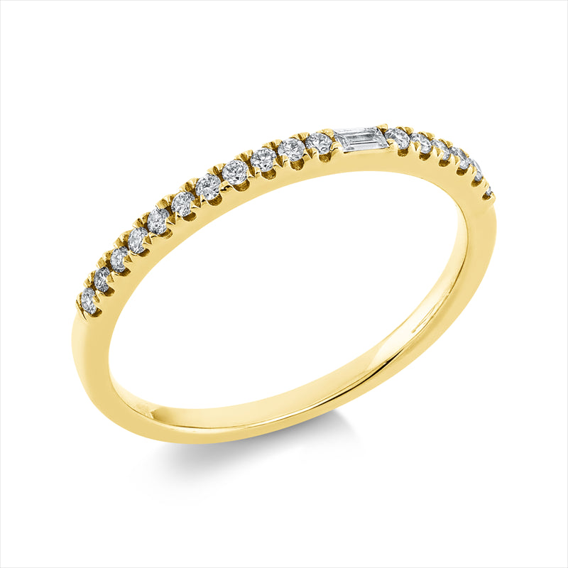 Ring    aus 750/-18 Karat Gelbgold mit 18 Diamanten 0