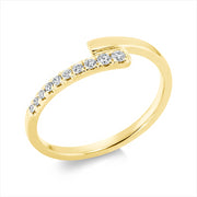 Ring    aus 750/-18 Karat Gelbgold mit 10 Diamanten 0