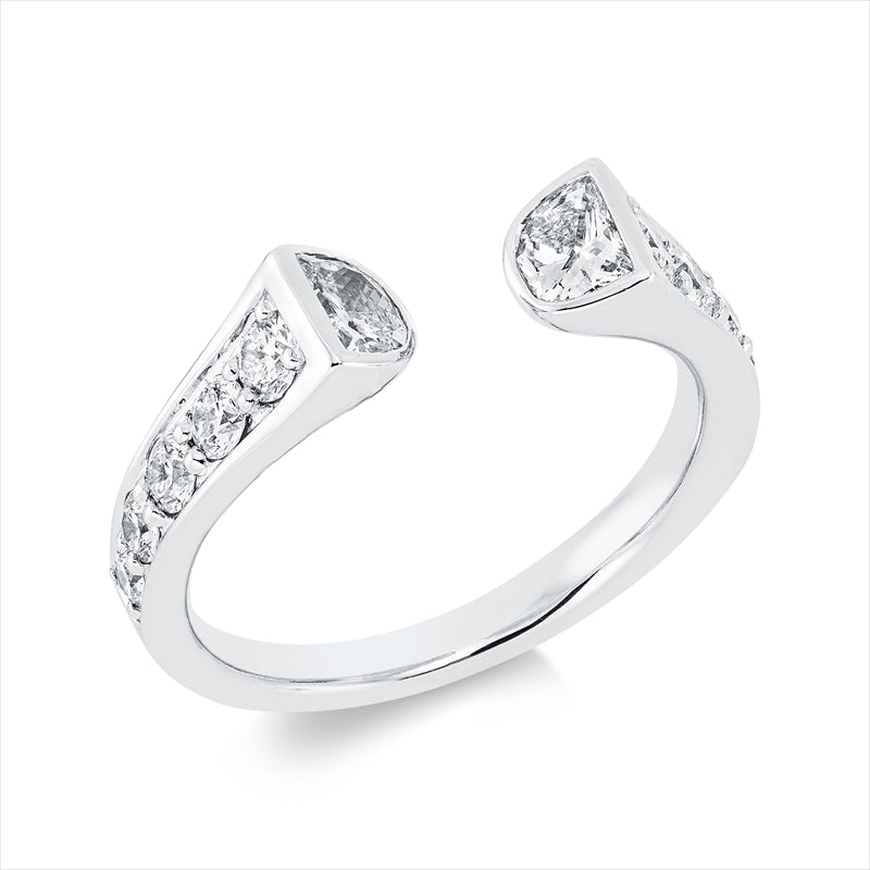 Ring    aus 750/-18 Karat Weißgold mit 12 Diamanten 1 ct