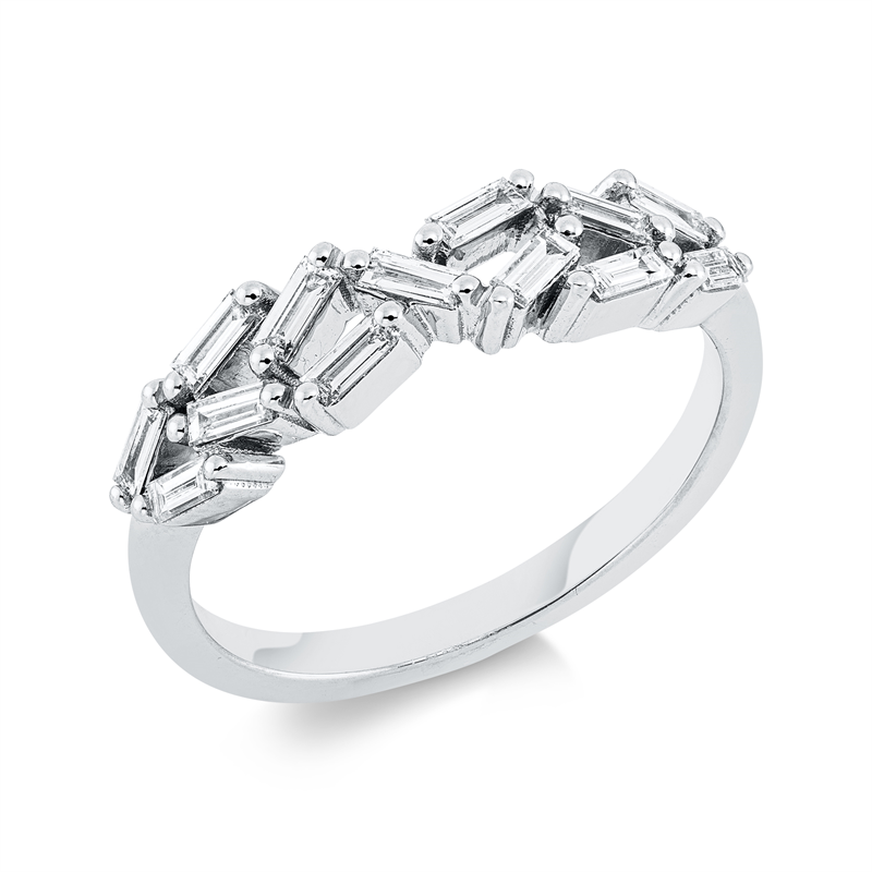 Ring    aus 750/-18 Karat Weißgold mit 13 Diamanten 0
