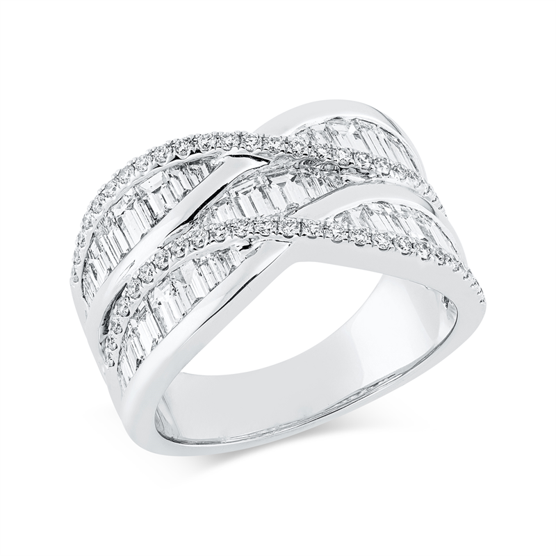 Ring    aus 750/-18 Karat Weißgold mit 88 Diamanten 2