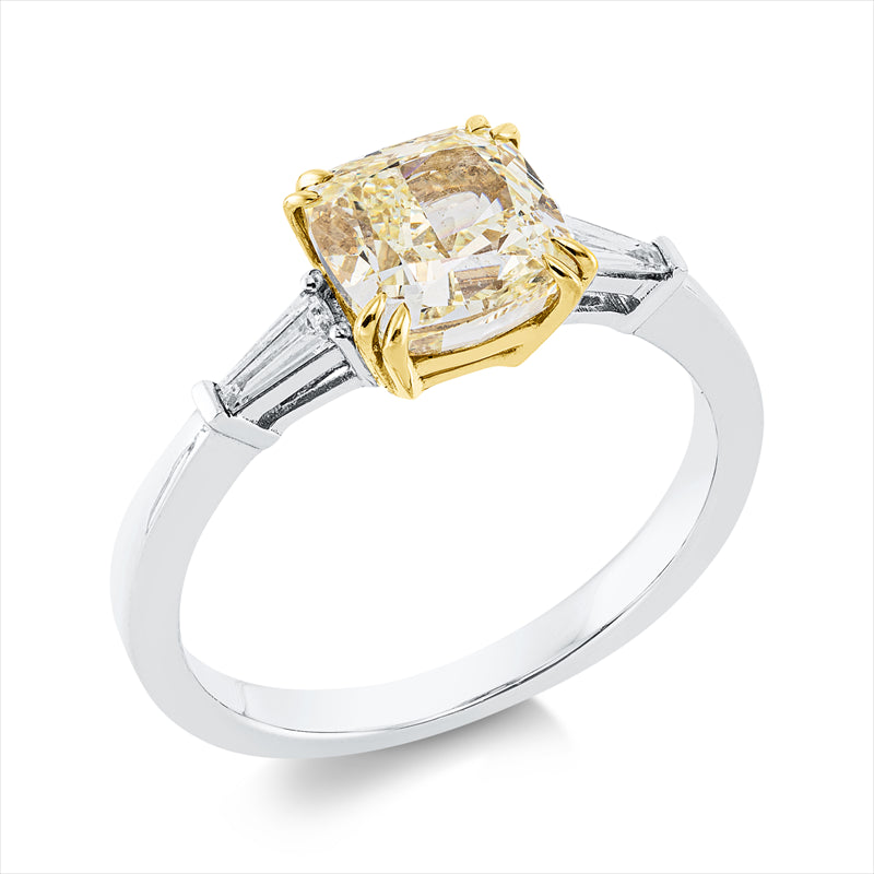 Ring    aus 950/-Platin Gelbgold Platin 950 mit 3 Diamanten 2