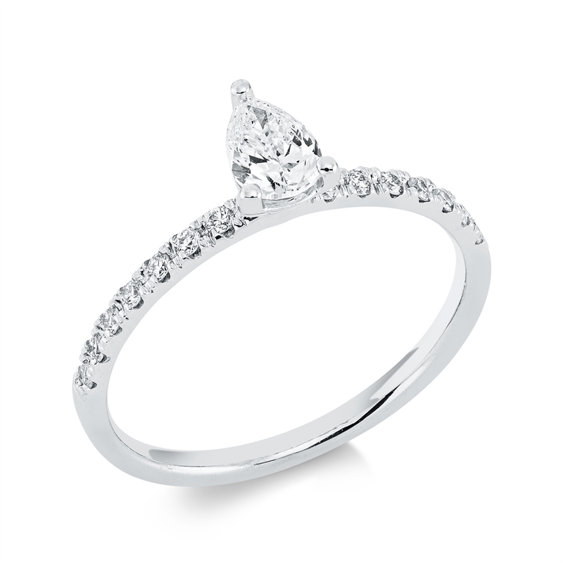 Ring    aus 750/-18 Karat Weißgold mit 15 Diamanten 0