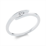 Ring    aus 585/-14 Karat Weißgold mit 1 Diamant 0