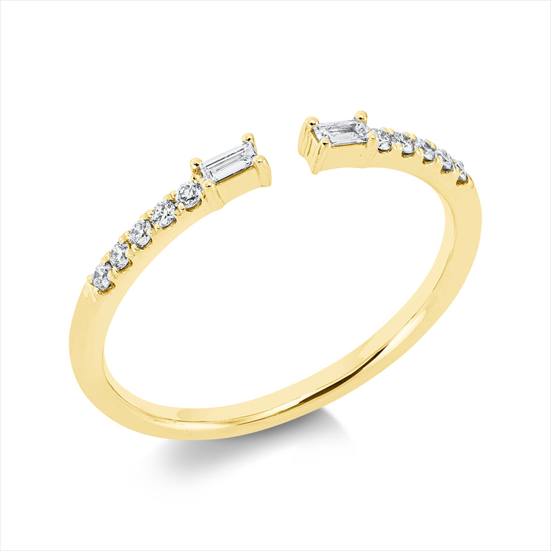 Ring    aus 750/-18 Karat Gelbgold mit 12 Diamanten 0