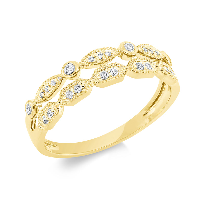 Ring    aus 750/-18 Karat Gelbgold mit 23 Diamanten 0