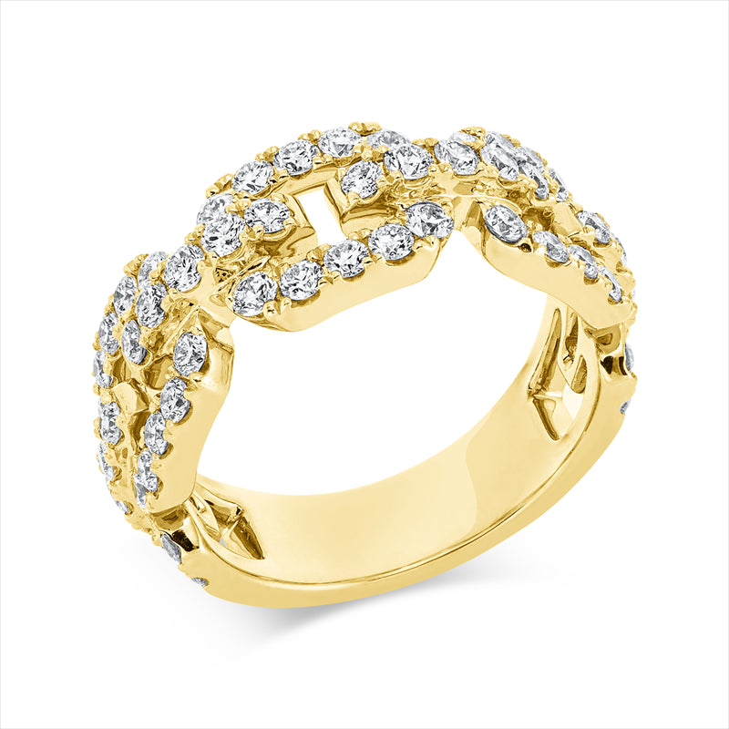 Ring    aus 750/-18 Karat Gelbgold mit 28 Diamanten 1