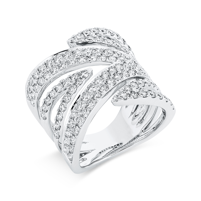 Ring    aus 750/-18 Karat Weißgold mit 108 Diamanten 2