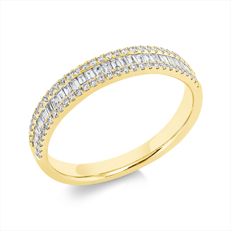 Ring    aus 750/-18 Karat Gelbgold mit 92 Diamanten 0
