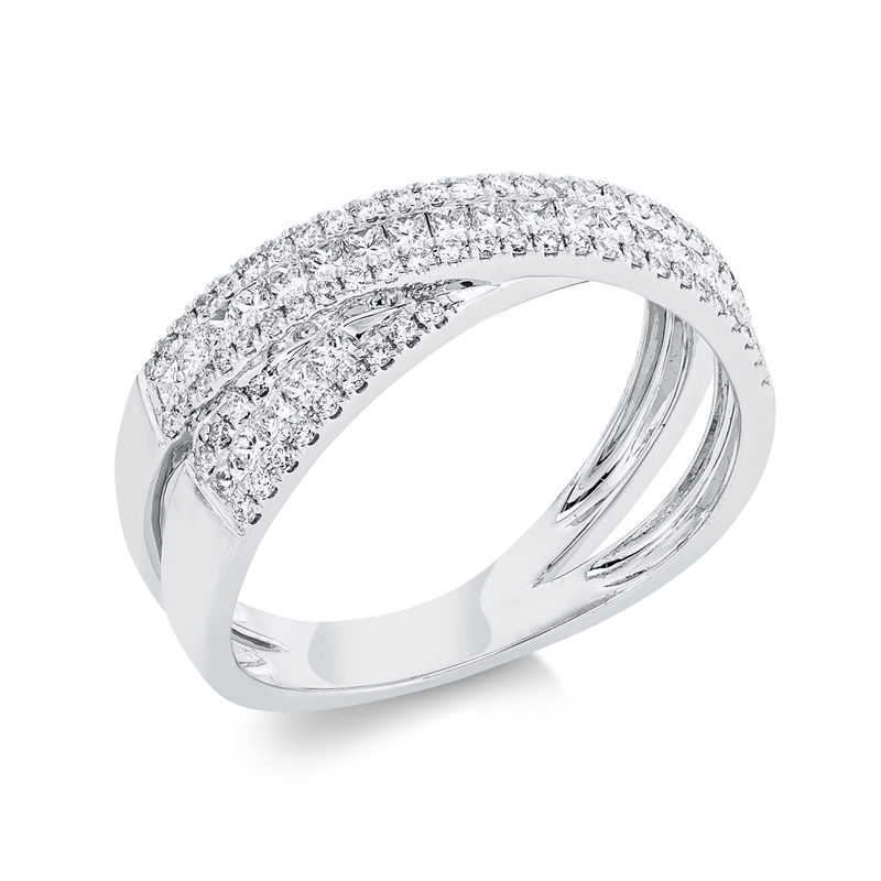 Ring    aus 750/-18 Karat Weißgold mit 107 Diamanten 0