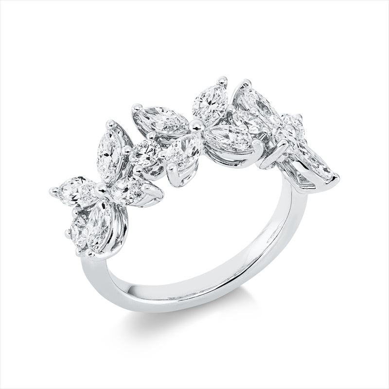 Ring    aus 750/-18 Karat Weißgold mit 16 Diamanten 1