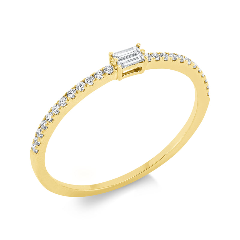 Ring    aus 750/-18 Karat Gelbgold mit 26 Diamanten 0