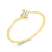 Ring    aus 750/-18 Karat Gelbgold mit 5 Diamanten 0