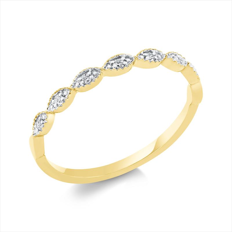 Ring    aus 750/-18 Karat Gelbgold mit 7 Diamanten 0