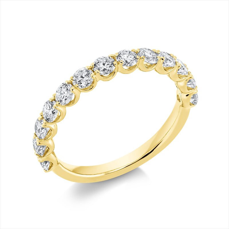 Ring    aus 750/-18 Karat Gelbgold mit 13 Diamanten 1