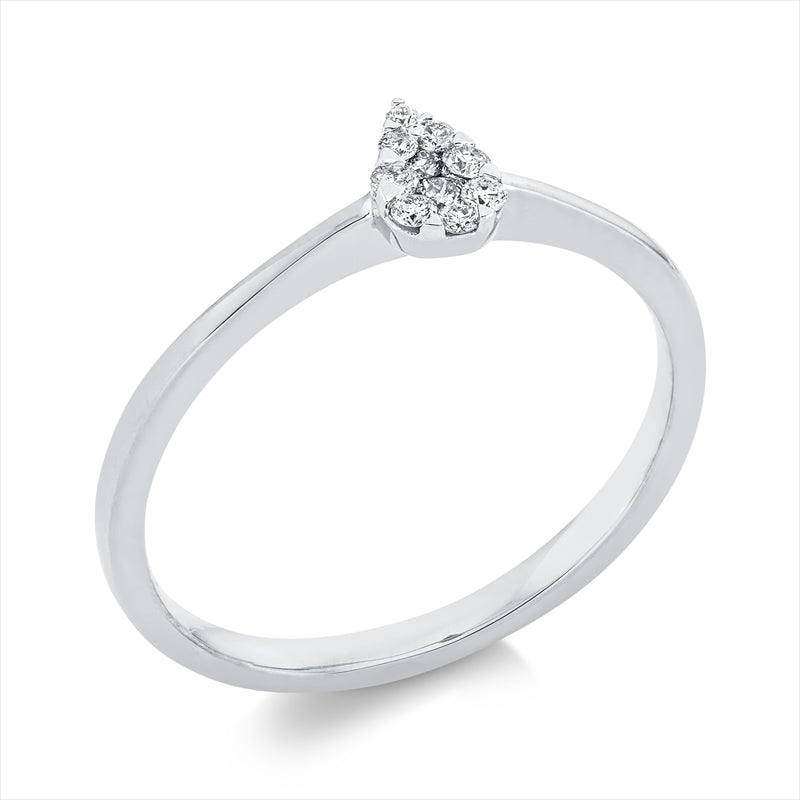 Ring    aus 750/-18 Karat Weißgold mit 10 Diamanten 0