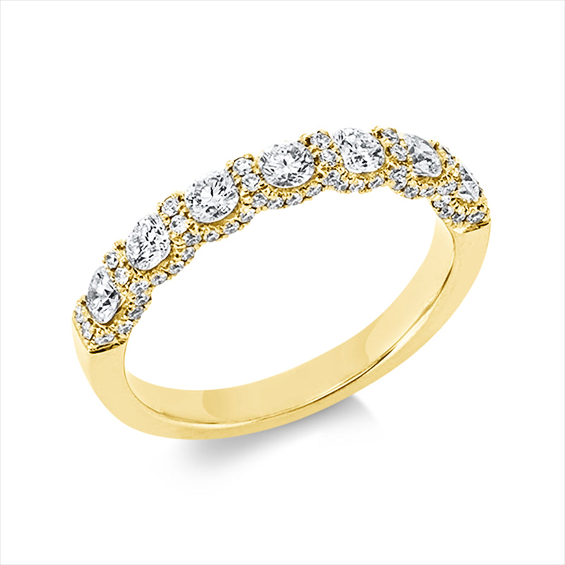 Ring    aus 750/-18 Karat Gelbgold mit 81 Diamanten 0