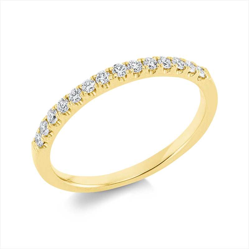 Ring    aus 750/-18 Karat Gelbgold mit 14 Diamanten 0