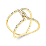 Ring    aus 750/-18 Karat Gelbgold mit 50 Diamanten 0