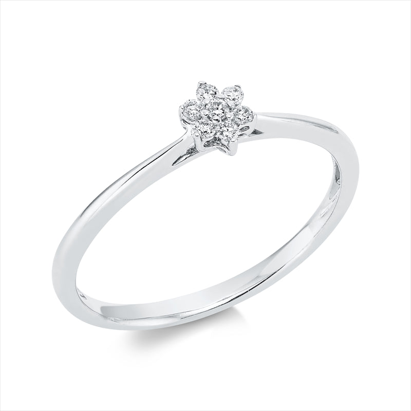 Ring    aus 750/-18 Karat Weißgold mit 7 Diamanten 0