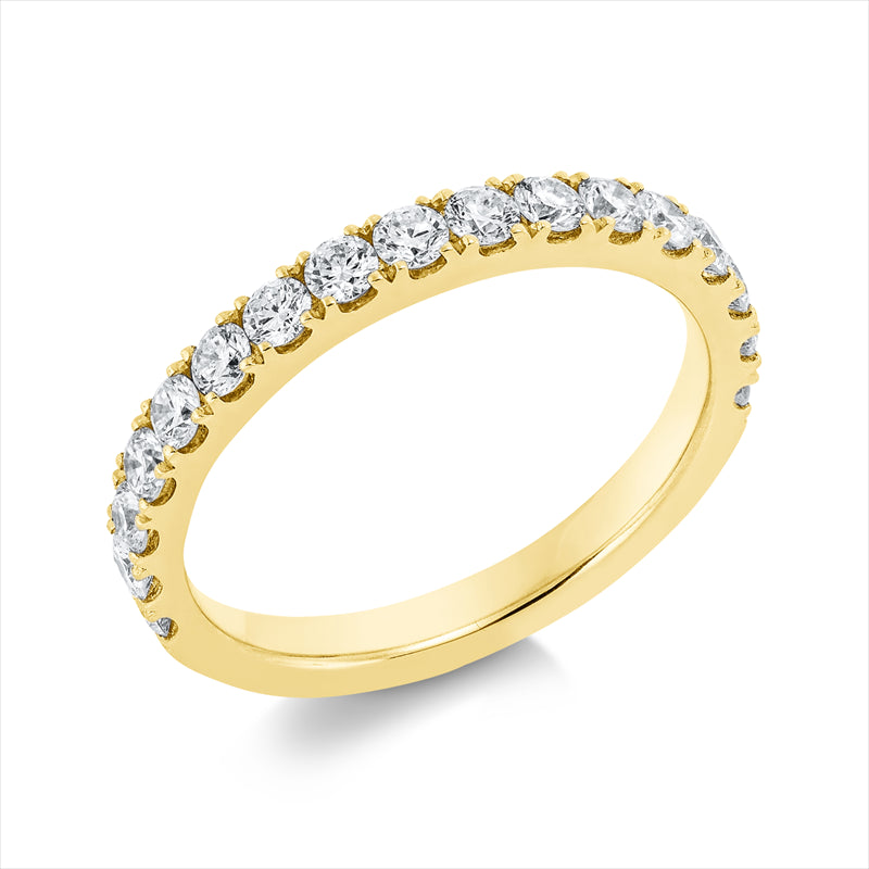 Ring    aus 750/-18 Karat Gelbgold mit 17 Diamanten 0