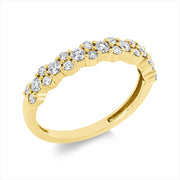 Ring    aus 750/-18 Karat Gelbgold mit 23 Diamanten 0