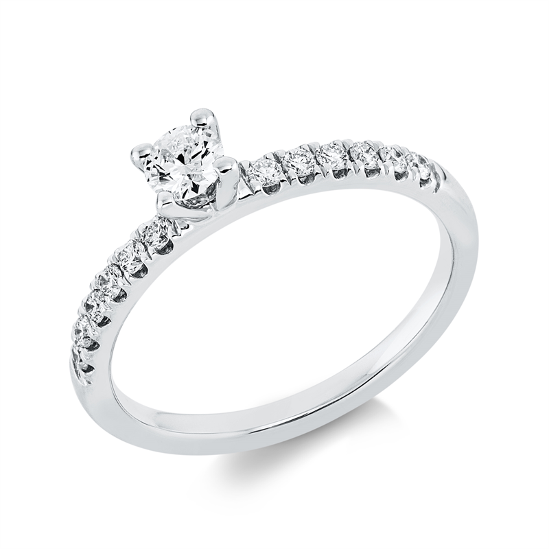 Ring    aus 750/-18 Karat Weißgold mit 13 Diamanten 0