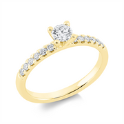 Ring    aus 750/-18 Karat Gelbgold mit 13 Diamanten 0