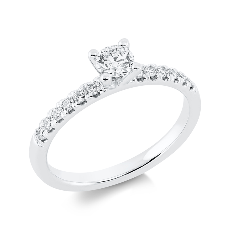 Ring    aus 750/-18 Karat Weißgold mit 13 Diamanten 0