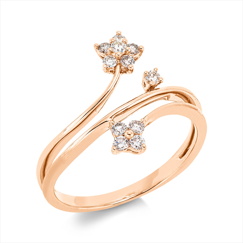 Ring    aus 750/-18 Karat Rotgold mit 11 Diamanten 0