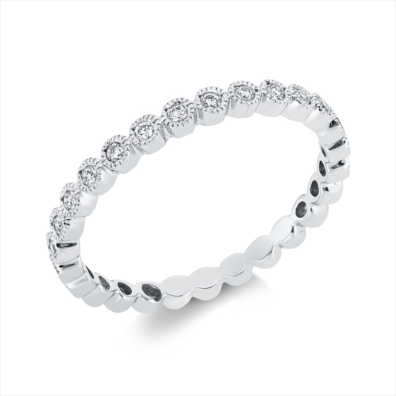 Ring    aus 750/-18 Karat Weißgold mit 19 Diamanten 0