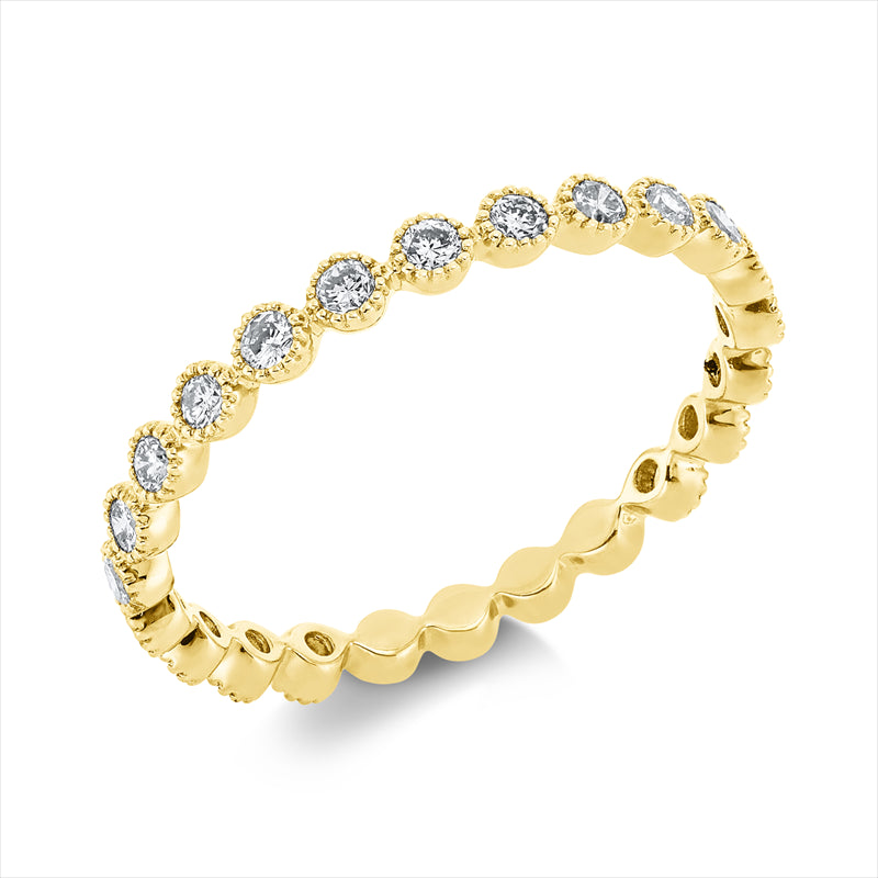 Ring    aus 750/-18 Karat Gelbgold mit 20 Diamanten 0