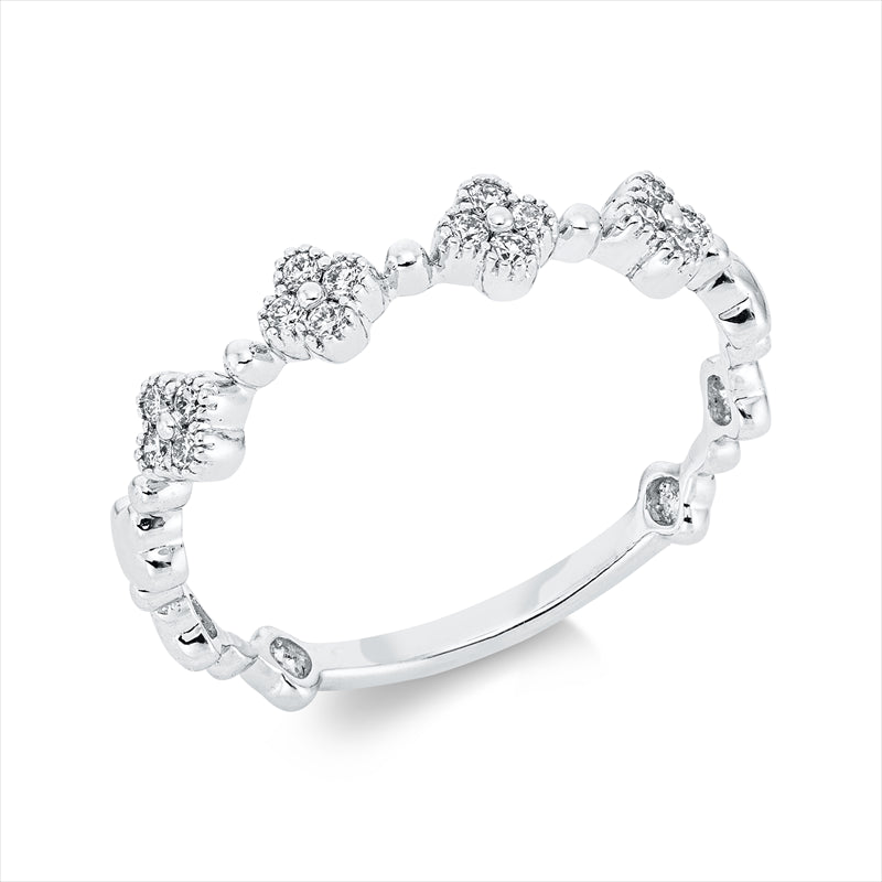 Ring    aus 750/-18 Karat Weißgold mit 16 Diamanten 0