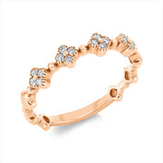 Ring    aus 750/-18 Karat Rotgold mit 16 Diamanten 0
