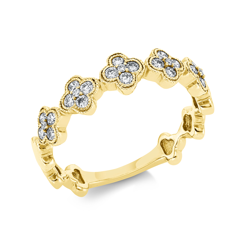 Ring    aus 750/-18 Karat Gelbgold mit 25 Diamanten 0