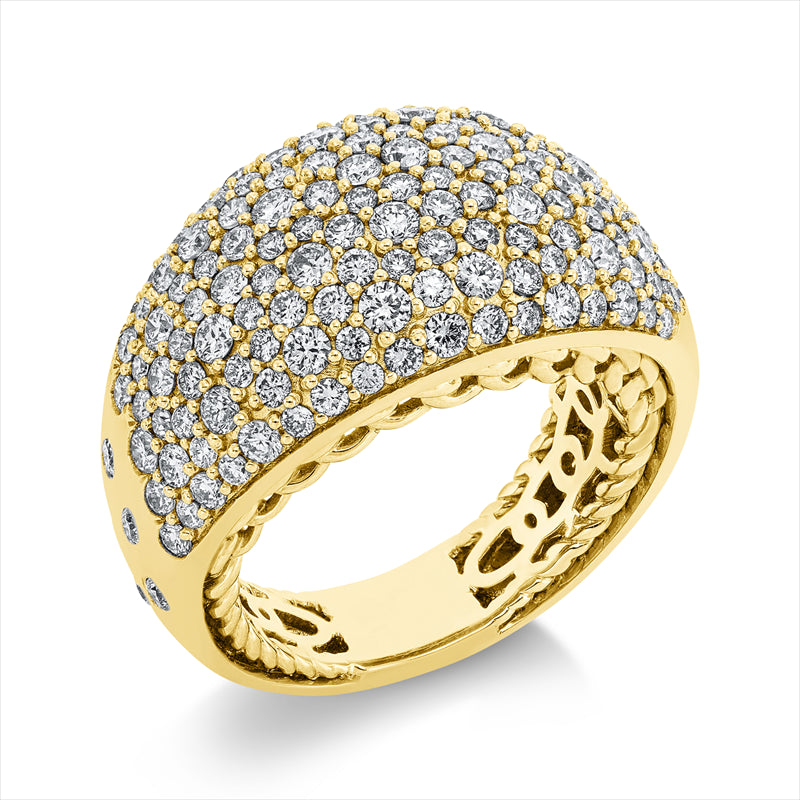 Ring    aus 750/-18 Karat Gelbgold mit 153 Diamanten 2