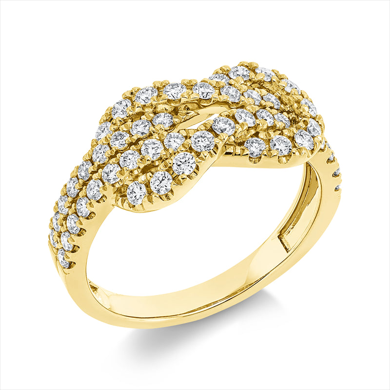 Ring    aus 750/-18 Karat Gelbgold mit 51 Diamanten 0