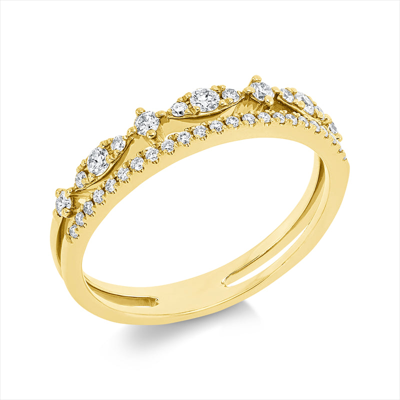 Ring    aus 750/-18 Karat Gelbgold mit 36 Diamanten 0