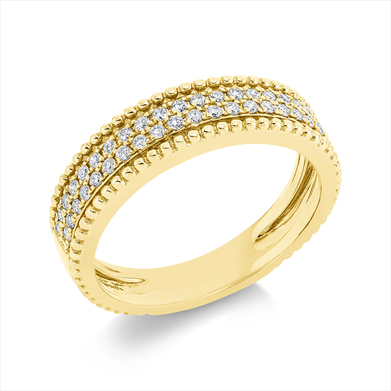 Ring    aus 585/-14 Karat Gelbgold mit 41 Diamanten 0